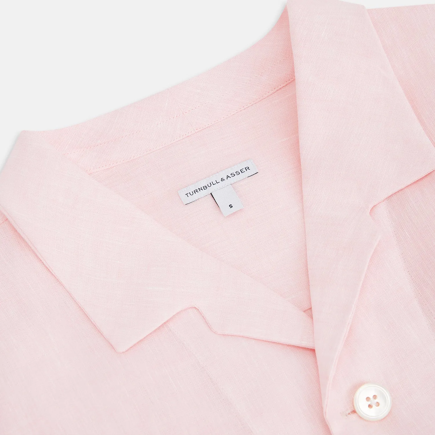 Pale Pink Linen Pyjama Shirt sold by Turnbull & Asser product image thumbnail 2