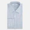 Navy and Blue Multi Check Mayfair Shirt sold by Turnbull & Asser