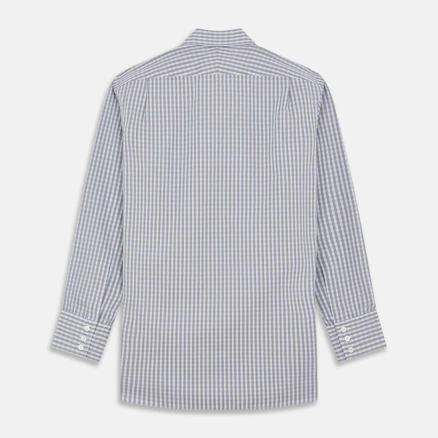 Pale Blue Multi Check Cotton Regular Fit Mayfair Shirt sold by Turnbull & Asser product image thumbnail 4