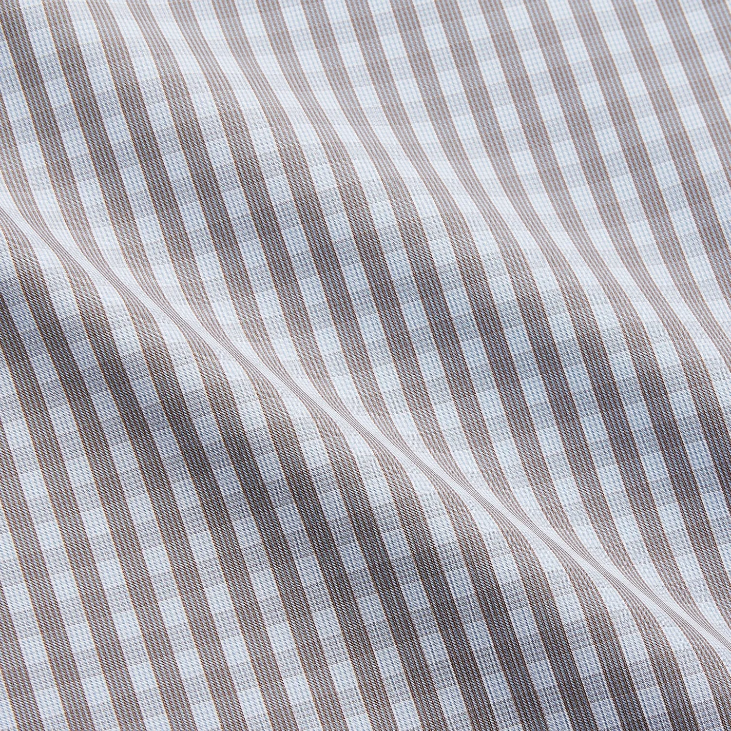 Pale Blue Multi Check Cotton Regular Fit Mayfair Shirt sold by Turnbull & Asser product image thumbnail 5