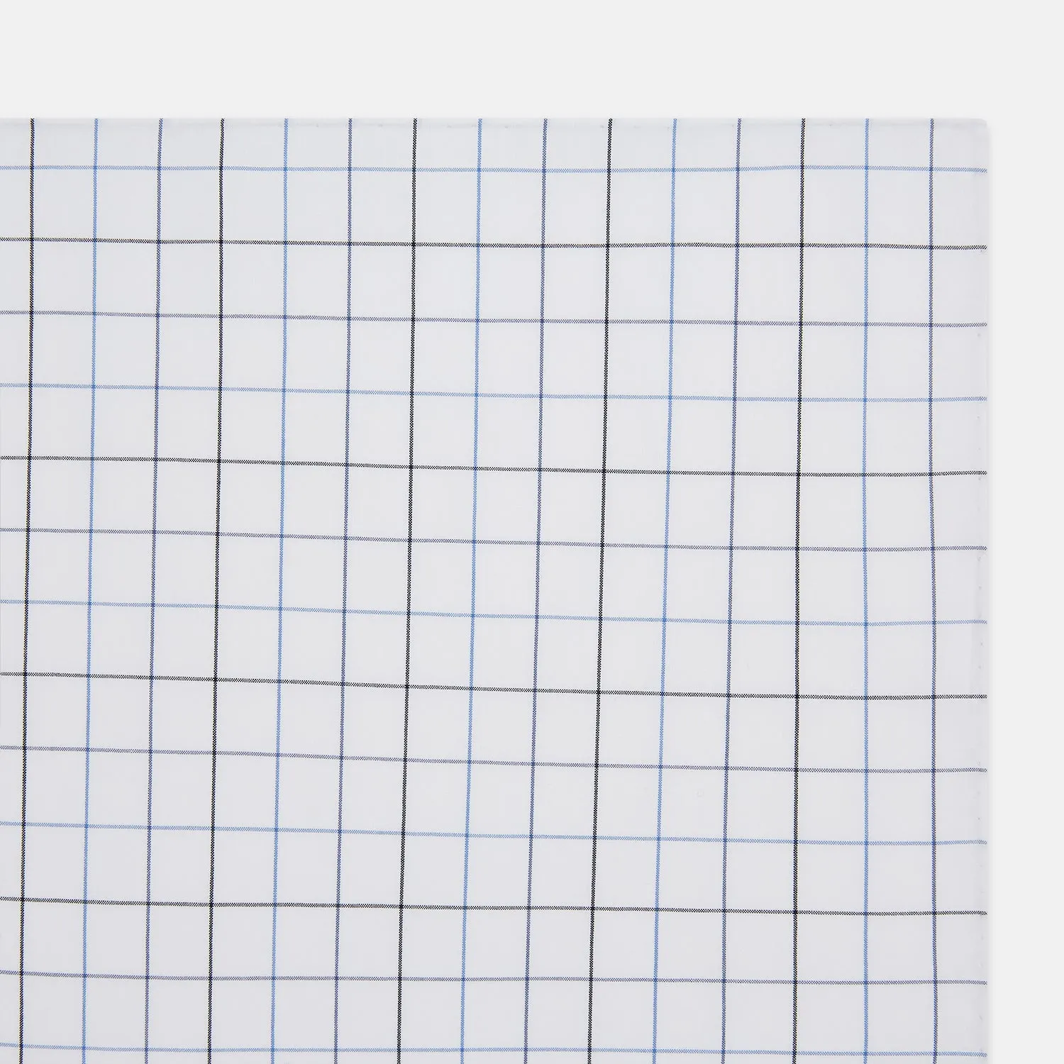 Hand Rolled Blue Grid Check Handkerchief sold by Turnbull & Asser product image thumbnail 2