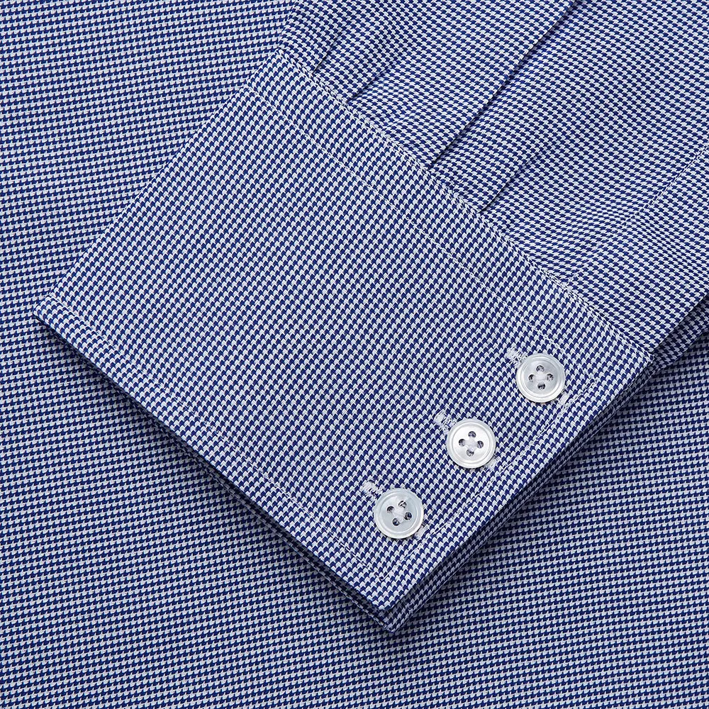 Navy Pattern Cotton Voile Regular Fit Mayfair Shirt sold by Turnbull & Asser product image thumbnail 2