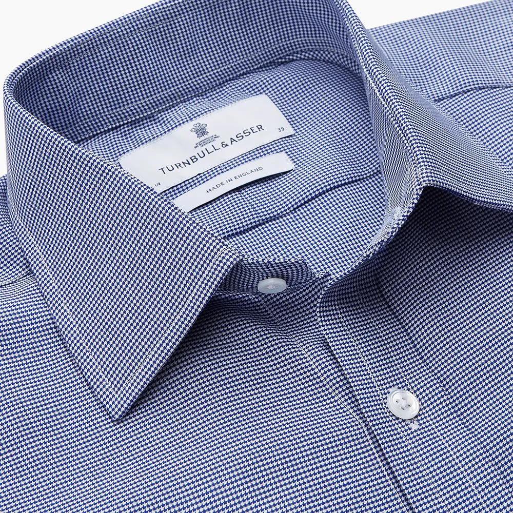 Navy Pattern Cotton Voile Regular Fit Mayfair Shirt sold by Turnbull & Asser product image thumbnail 3