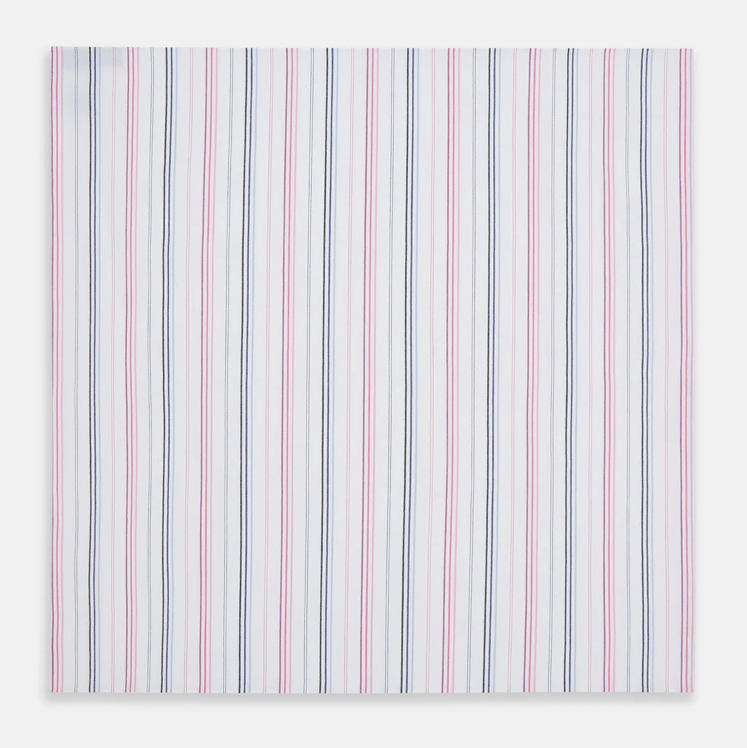 Hand Rolled Pink and Blue Multi Stripe Handkerchief sold by Turnbull & Asser product image thumbnail 3