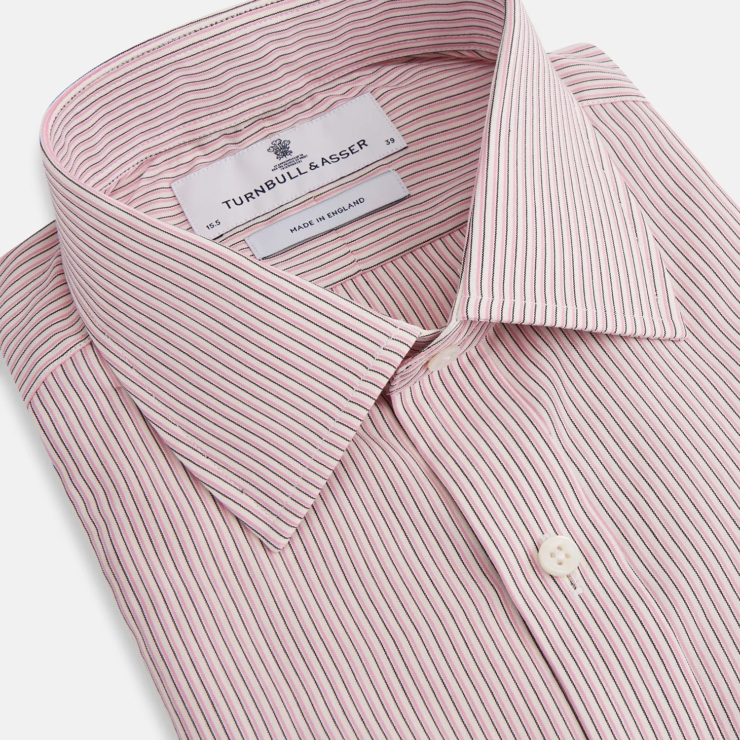Pink Fine Shadow Stripe Mayfair Shirt sold by Turnbull & Asser product image thumbnail 2