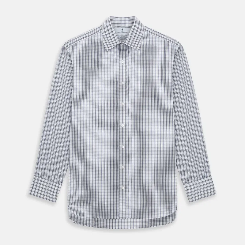 Navy Multi Check Mayfair Shirt sold by Turnbull & Asser