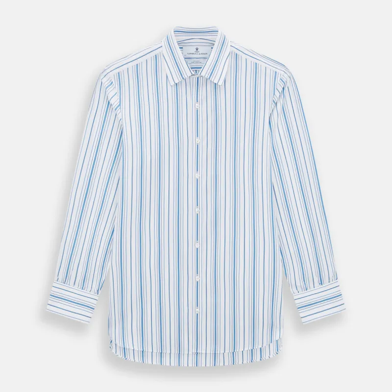 Blue Multi Stripe Mayfair Shirt sold by Turnbull & Asser