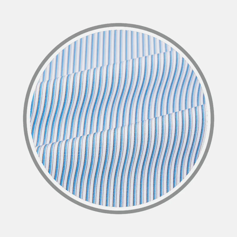 PALE BLUE PINSTRIPE FABRIC sold by Turnbull & Asser