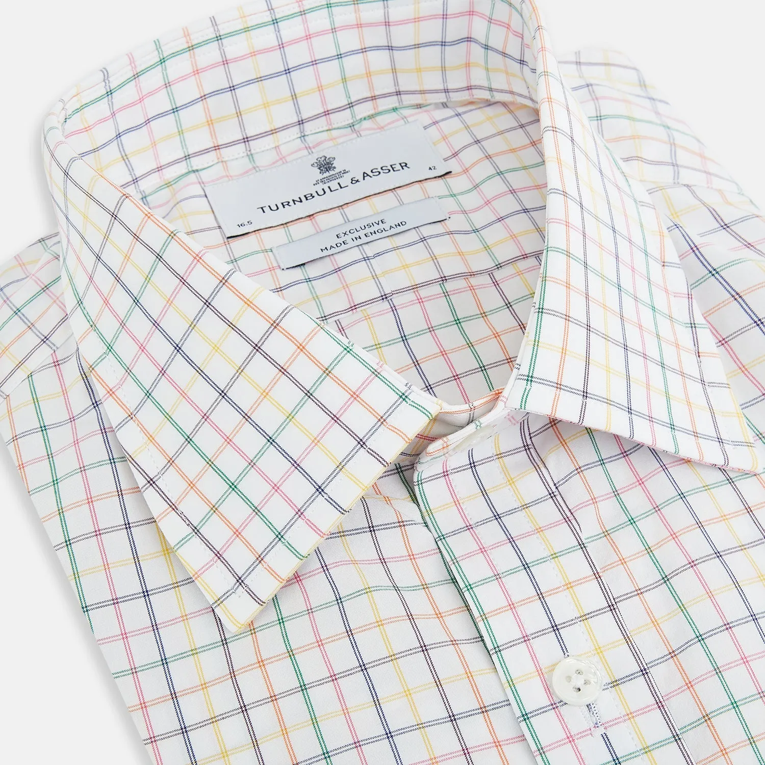 Rainbow Double Grid Check Mayfair Shirt sold by Turnbull & Asser product image thumbnail 2