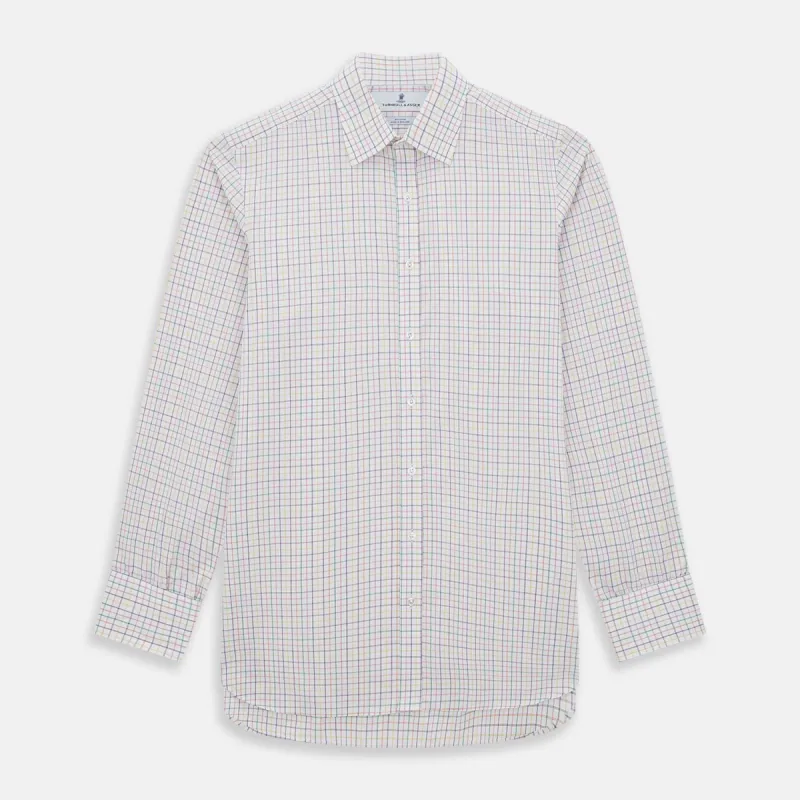 Rainbow Double Grid Check Mayfair Shirt sold by Turnbull & Asser