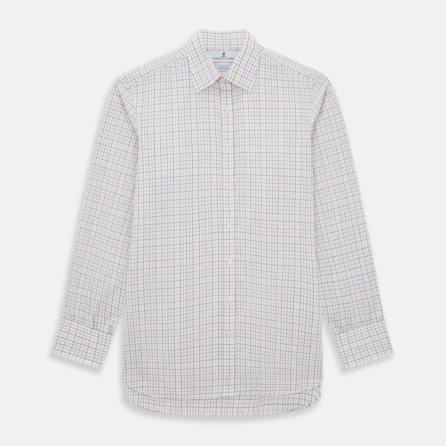 Rainbow Double Grid Check Mayfair Shirt sold by Turnbull & Asser