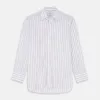Red and Blue Multi Stripe Cotton Fabric sold by Turnbull & Asser