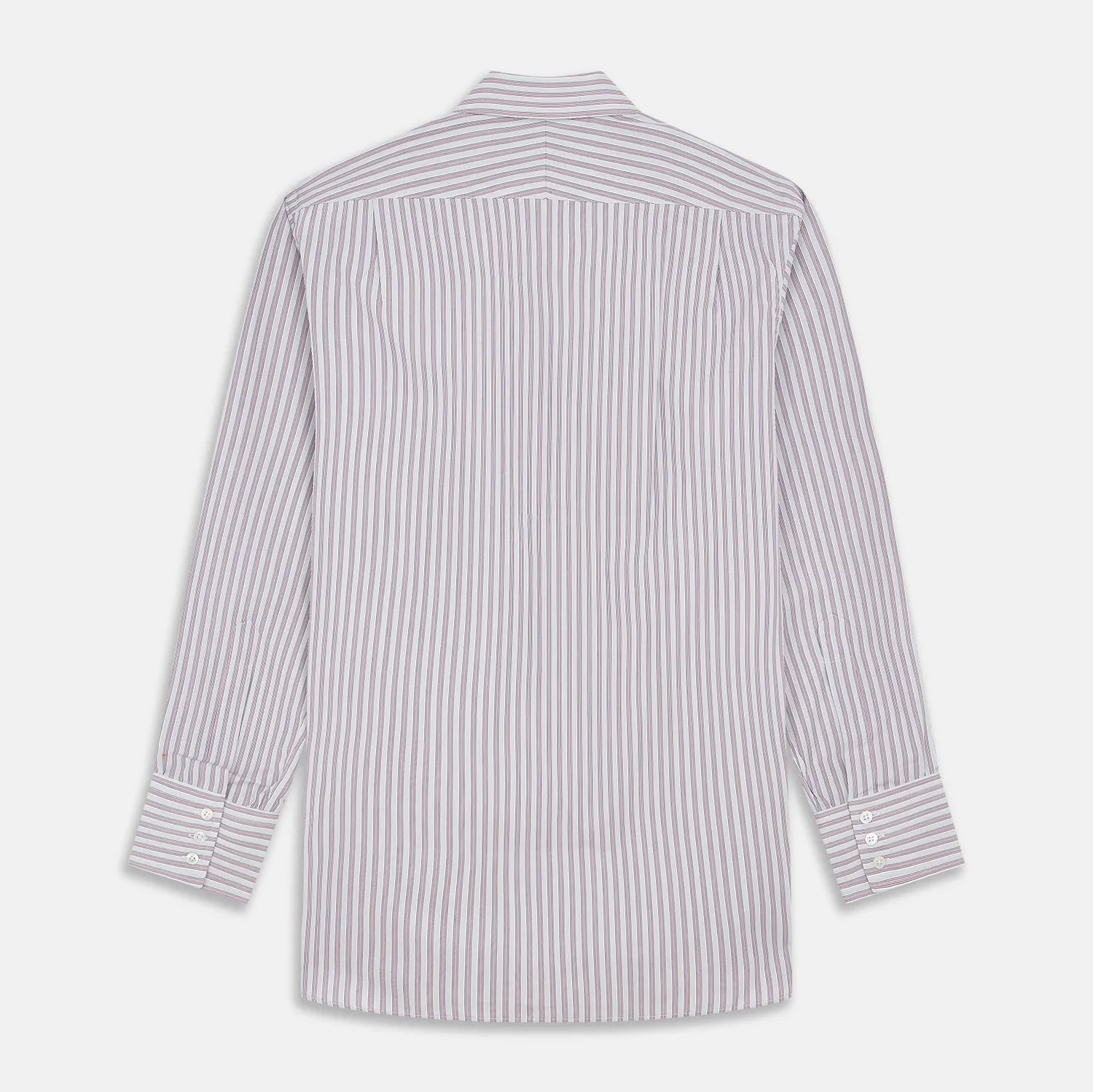 Red and Blue Stripe Cotton Regular Fit Mayfair Shirt sold by Turnbull & Asser product image thumbnail 5