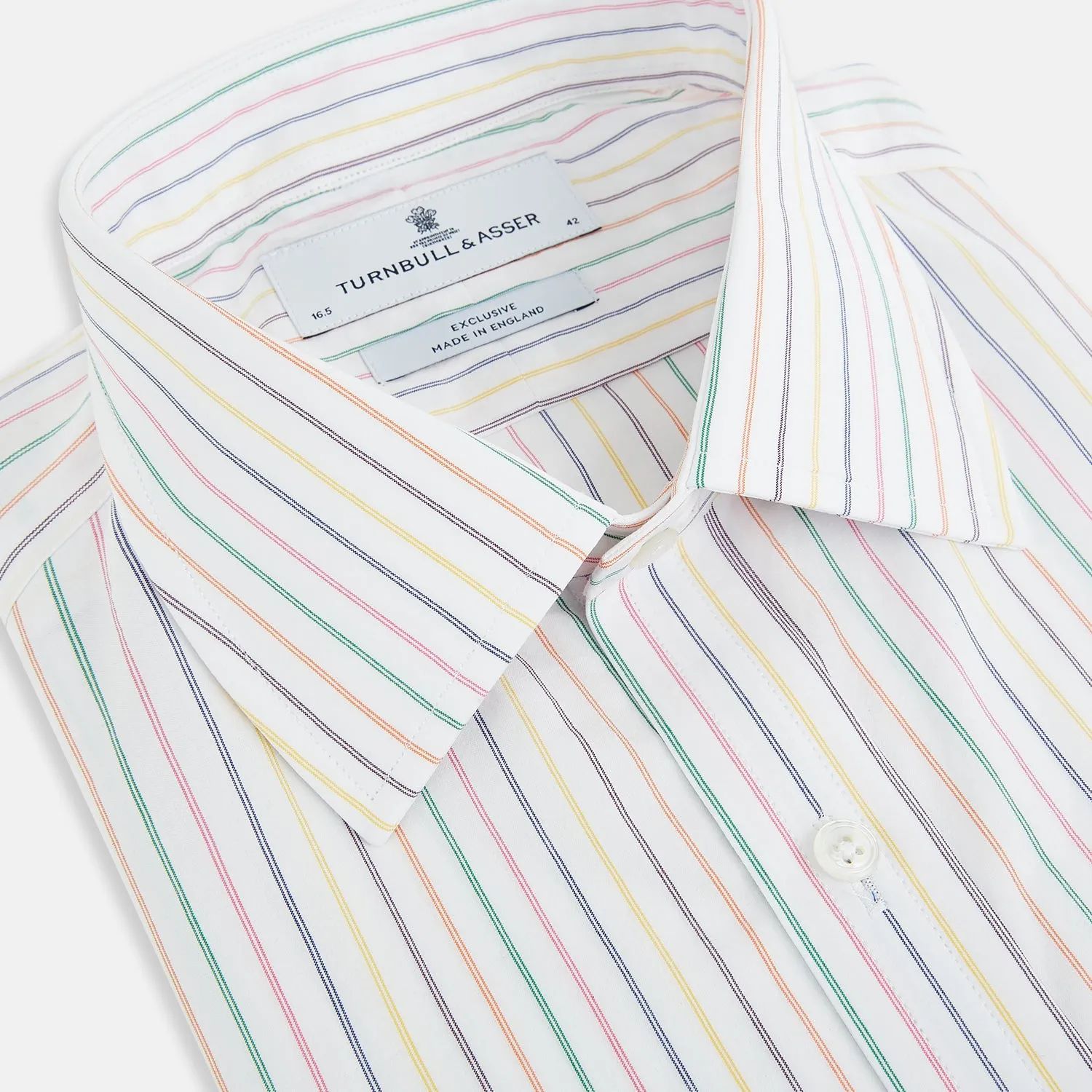Rainbow Double Pinstripe Mayfair Shirt sold by Turnbull & Asser product image thumbnail 2