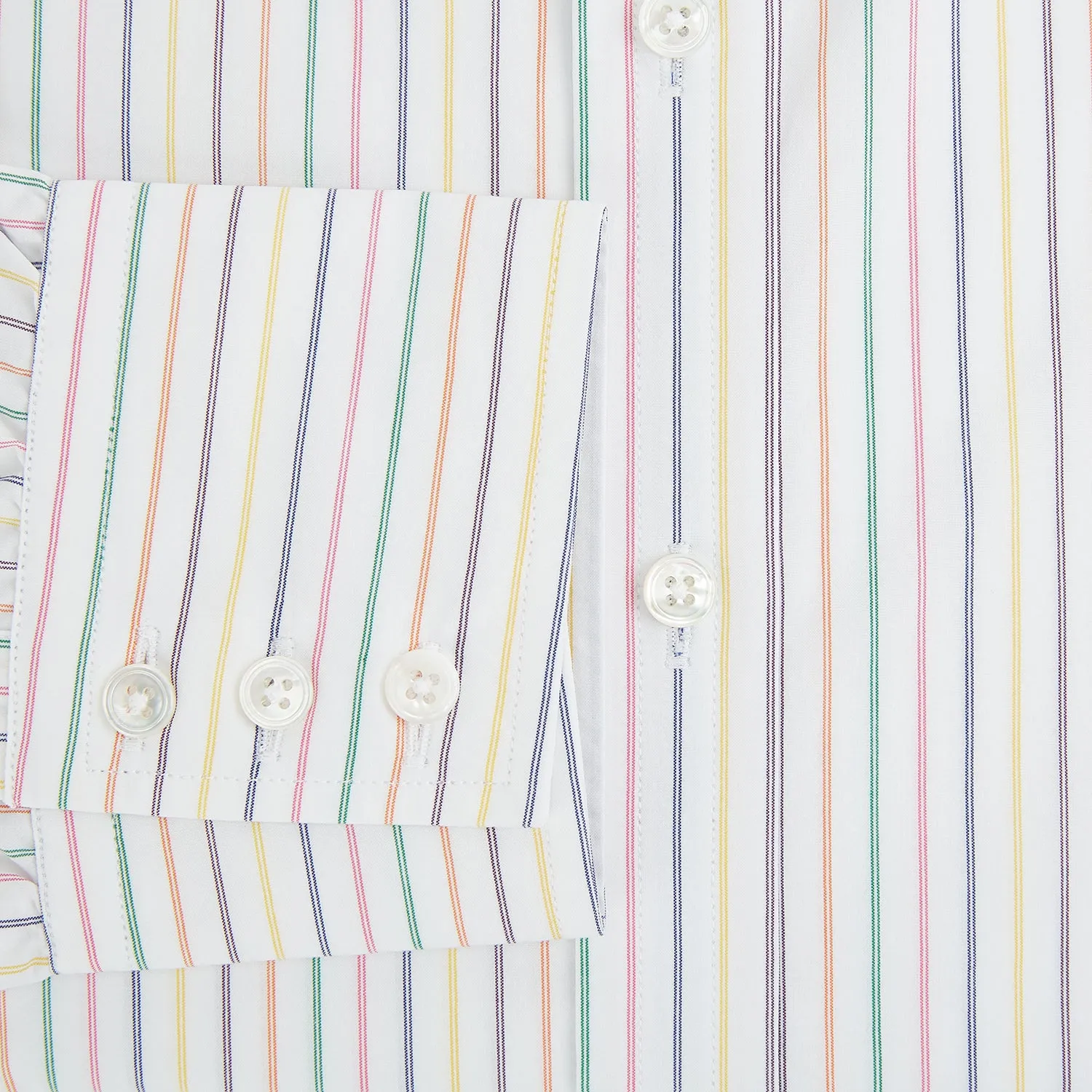 Rainbow Double Pinstripe Mayfair Shirt sold by Turnbull & Asser product image thumbnail 4