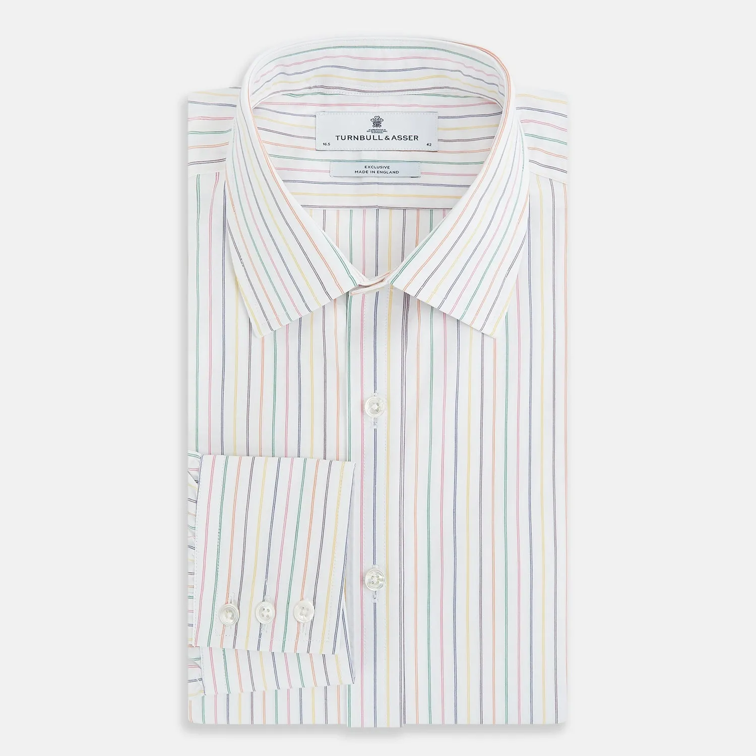 Rainbow Double Pinstripe Mayfair Shirt sold by Turnbull & Asser product image thumbnail 5