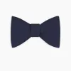 Navy Satin Silk Bow Tie sold by Turnbull & Asser