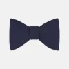 Navy Satin Silk Bow Tie sold by Turnbull & Asser
