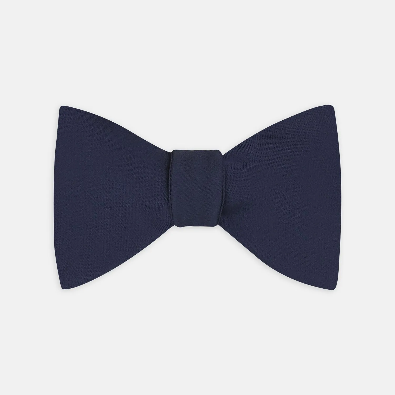 Navy Satin Silk Bow Tie sold by Turnbull & Asser