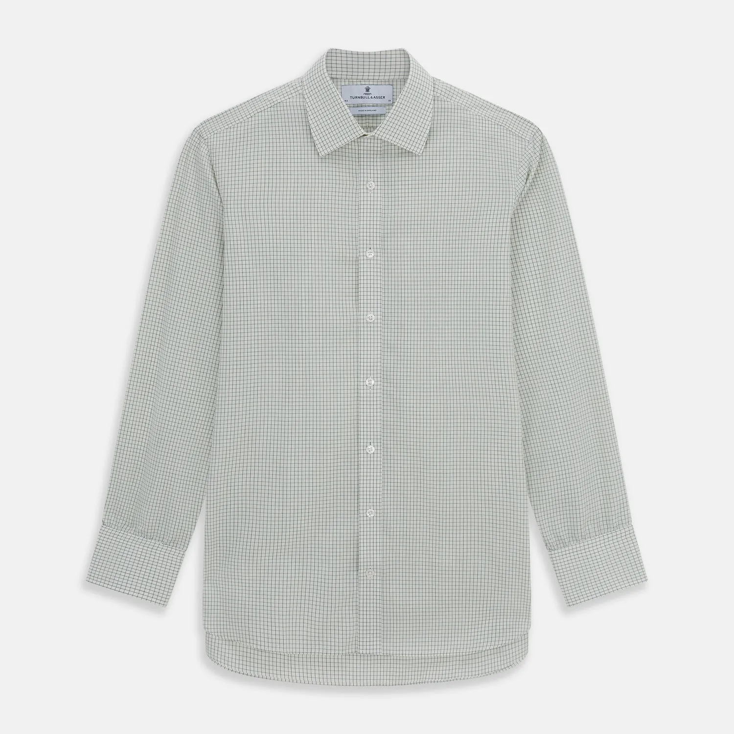 Dark Green Graph Check Mayfair Shirt sold by Turnbull & Asser