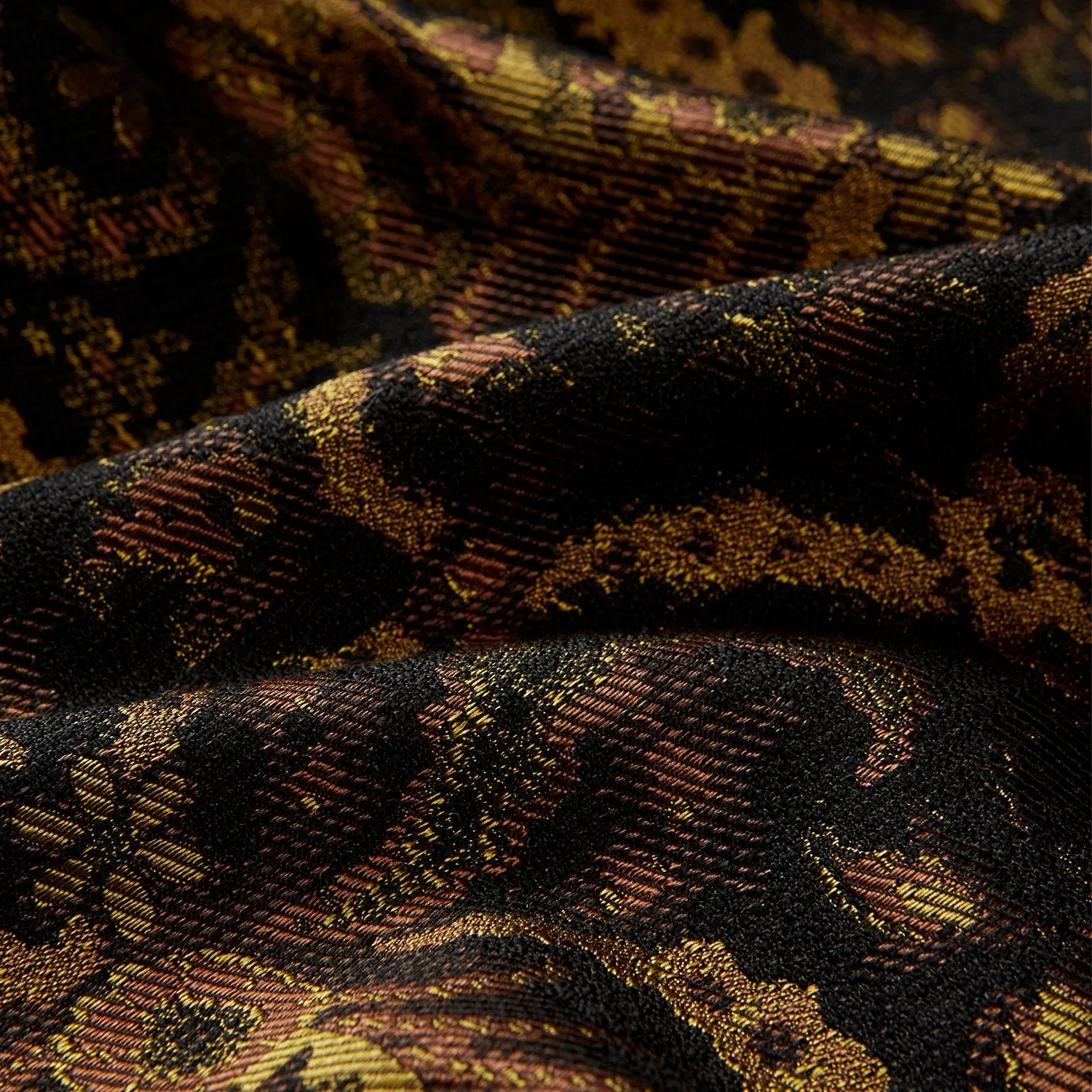 Gold Multi Floral Cotton, Wool & Silk Jacquard Pierce Gown sold by Turnbull & Asser product image thumbnail 4