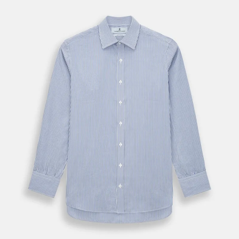 Navy Bengal Stripe Mayfair Shirt sold by Turnbull & Asser