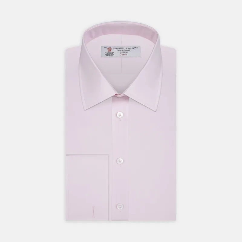 Pink Cotton Shirt with T&A Collar and Double Cuffs sold by Turnbull & Asser