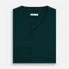 Forest Green Cashmere V-neck Jumper sold by Turnbull & Asser