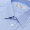 Blue End-on-End Cotton Shirt with T&A Collar and Double Cuffs sold by Turnbull & Asser