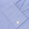 Blue End-on-End Cotton Shirt with T&A Collar and Double Cuffs sold by Turnbull & Asser