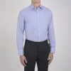Blue End-on-End Cotton Shirt with T&A Collar and Double Cuffs sold by Turnbull & Asser