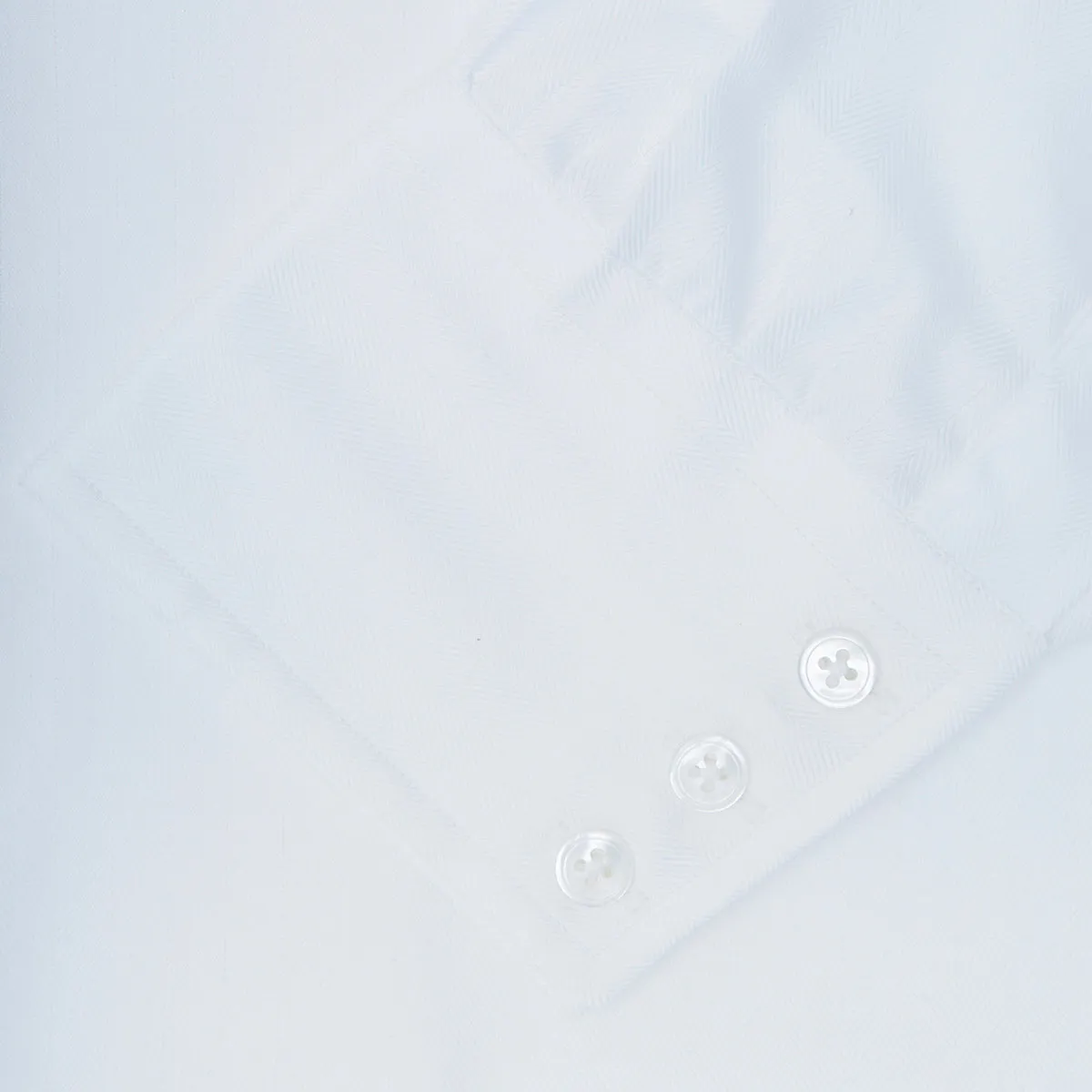 White Herringbone Superfine Cotton Shirt with T&A Collar and 3-Button Cuffs sold by Turnbull & Asser product image thumbnail 3