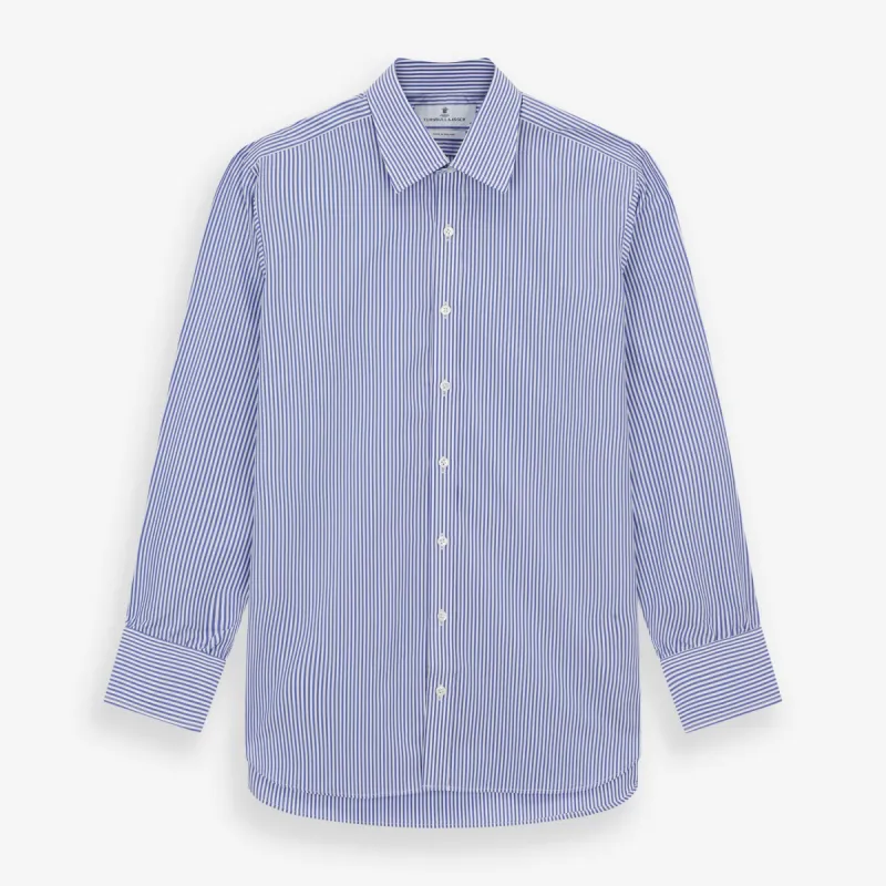 Blue Bengal Stripe Shirt with T&A Collar and 3-Button Cuffs sold by Turnbull & Asser