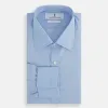 Blue Cotton Shirt with T&A Collar and Double Cuffs sold by Turnbull & Asser