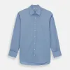 Blue Cotton Shirt with T&A Collar and Double Cuffs sold by Turnbull & Asser