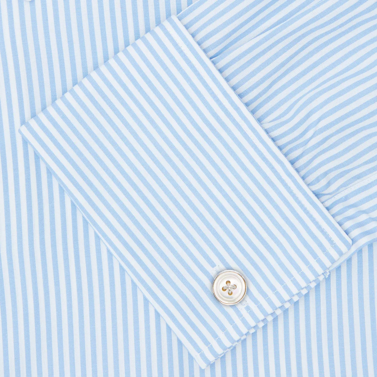 Light Blue Bengal Stripe Shirt with T&A Collar and Double Cuffs sold by Turnbull & Asser product image thumbnail 3