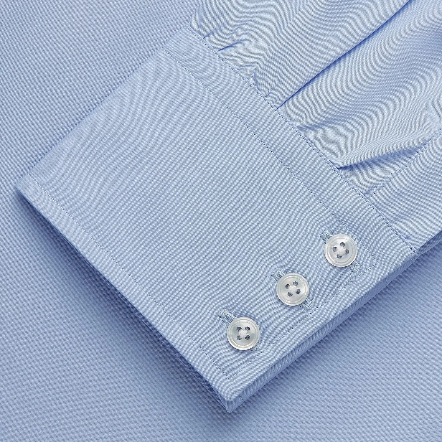 Tailored Fit Blue Cotton Shirt with Kent Collar and 3-Button Cuffs sold by Turnbull & Asser product image thumbnail 4