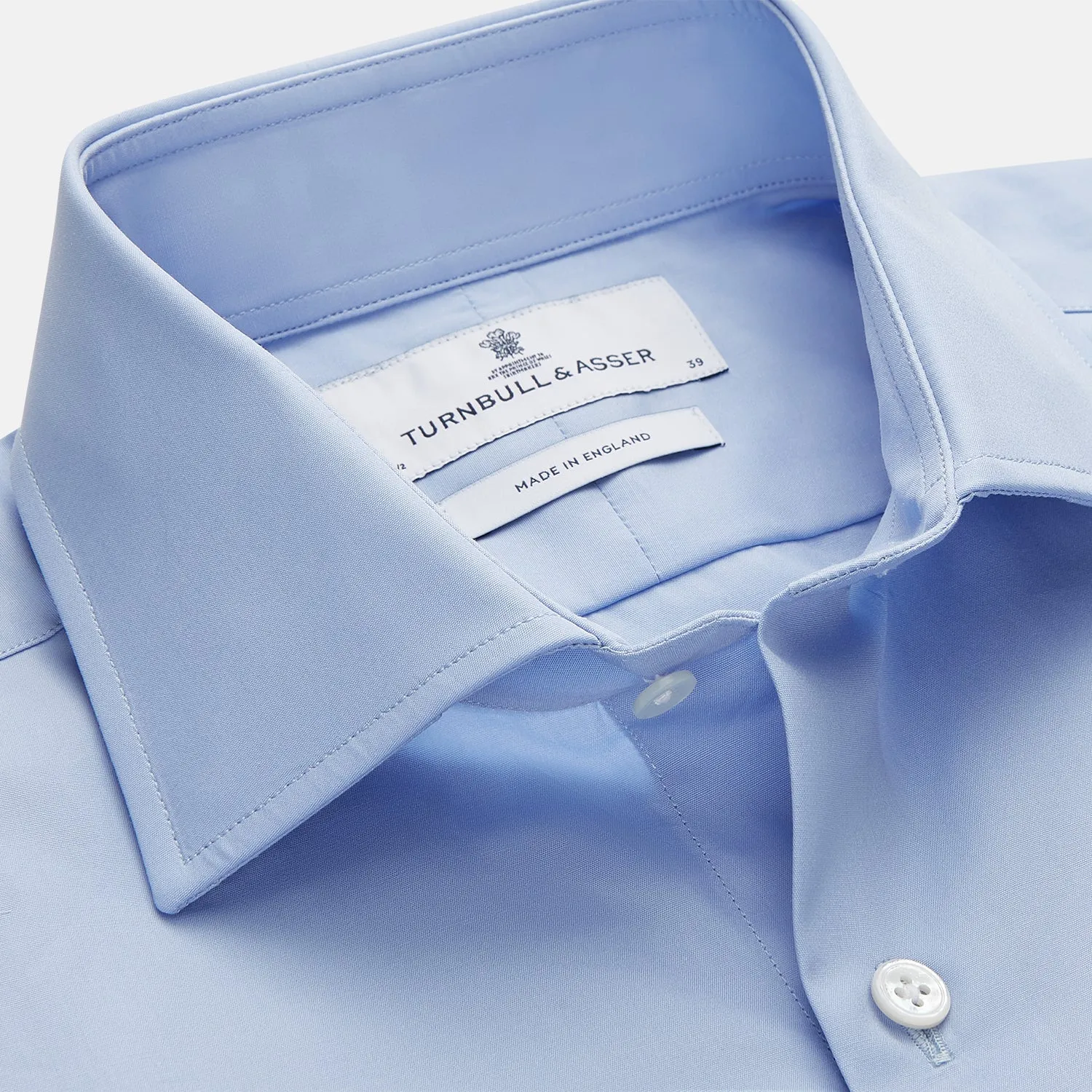 Tailored Fit Blue Cotton Shirt with Kent Collar and 3-Button Cuffs sold by Turnbull & Asser product image thumbnail 2