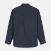 Blue Weekend Fit Finch Shirt With Derby Collar And Chest Pocket sold by Turnbull & Asser