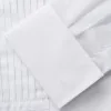 White Pleated Cotton Dress Shirt with T&A Collar and Double Cuffs sold by Turnbull & Asser