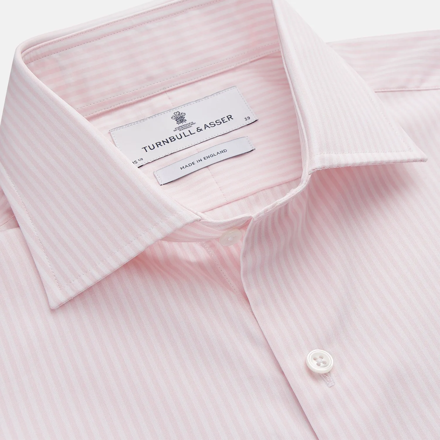 White and Pink Wide Stripe Shirt with Double Cuffs sold by Turnbull & Asser product image thumbnail 2