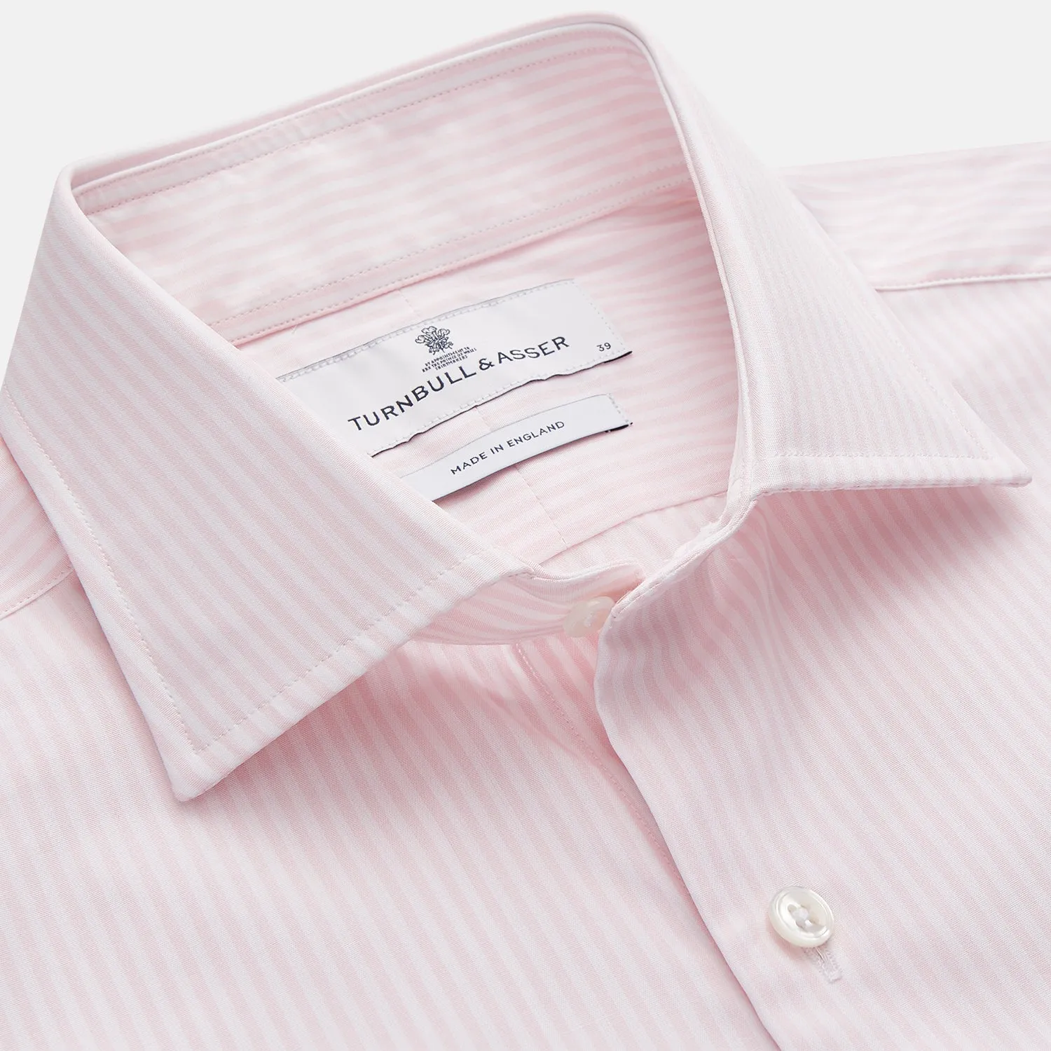 White and Pink Wide Stripe Belgravia Shirt sold by Turnbull & Asser product image thumbnail 2