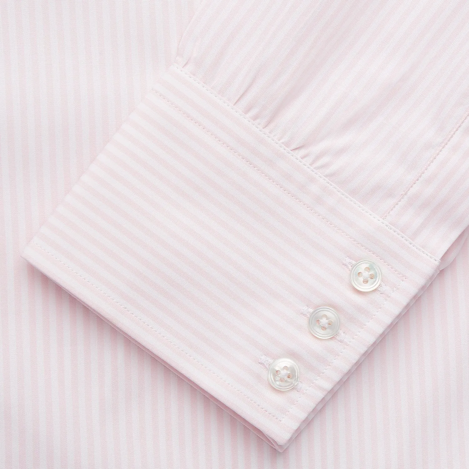 White and Pink Wide Stripe Belgravia Shirt sold by Turnbull & Asser product image thumbnail 3