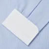 Micro Blue Check with White Collar and Cuff Shirt sold by Turnbull & Asser