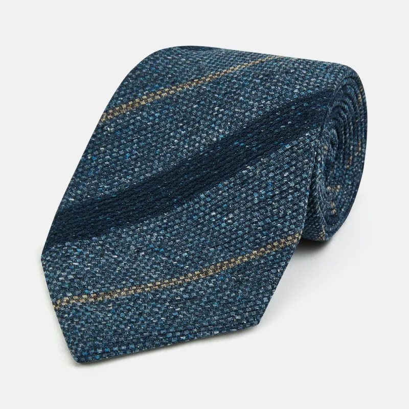 Blue Multi Stripe Silk Tie sold by Turnbull & Asser