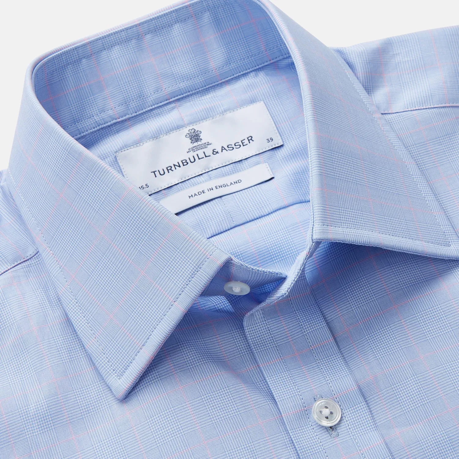 Blue and Pink Prince of Wales Check Mayfair Shirt sold by Turnbull & Asser product image thumbnail 2