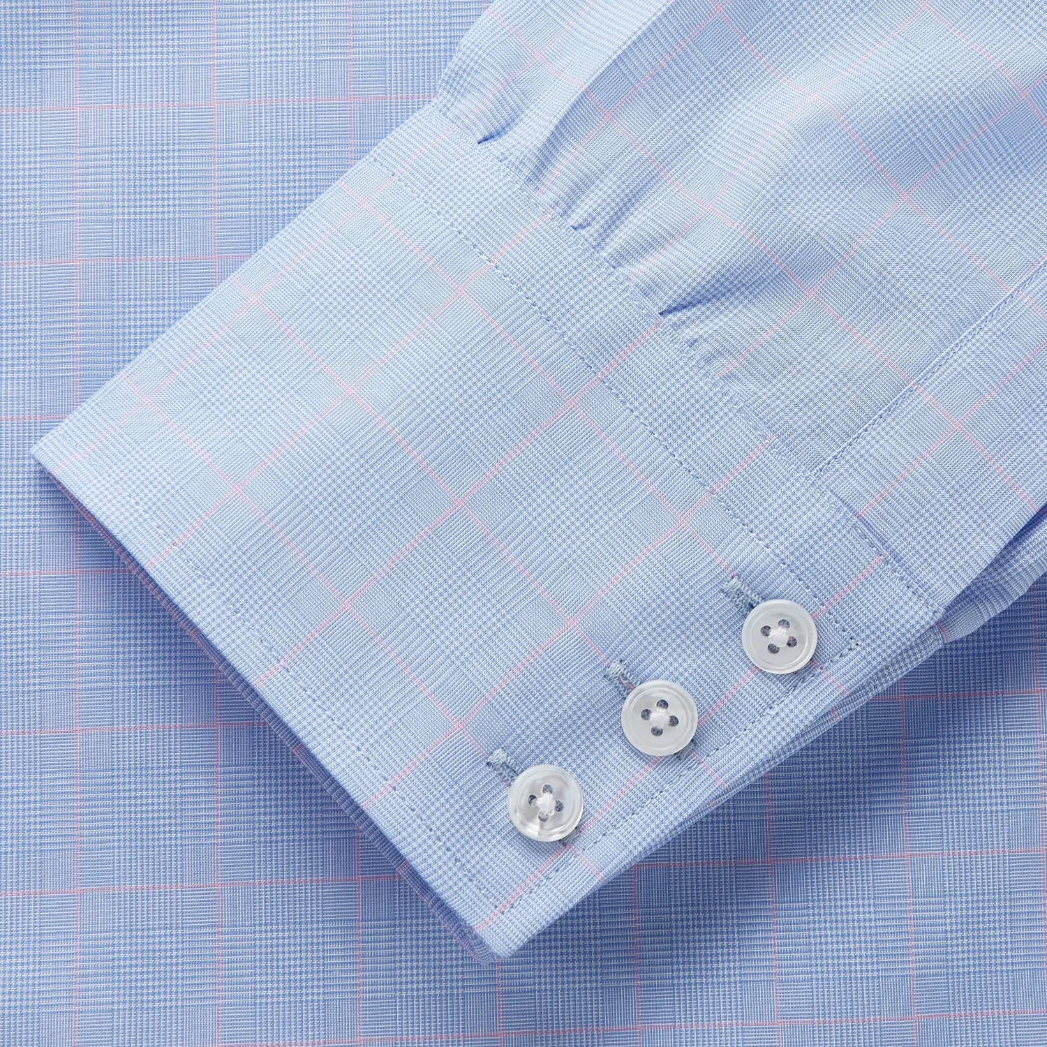 Blue and Pink Prince of Wales Check Mayfair Shirt sold by Turnbull & Asser product image thumbnail 5