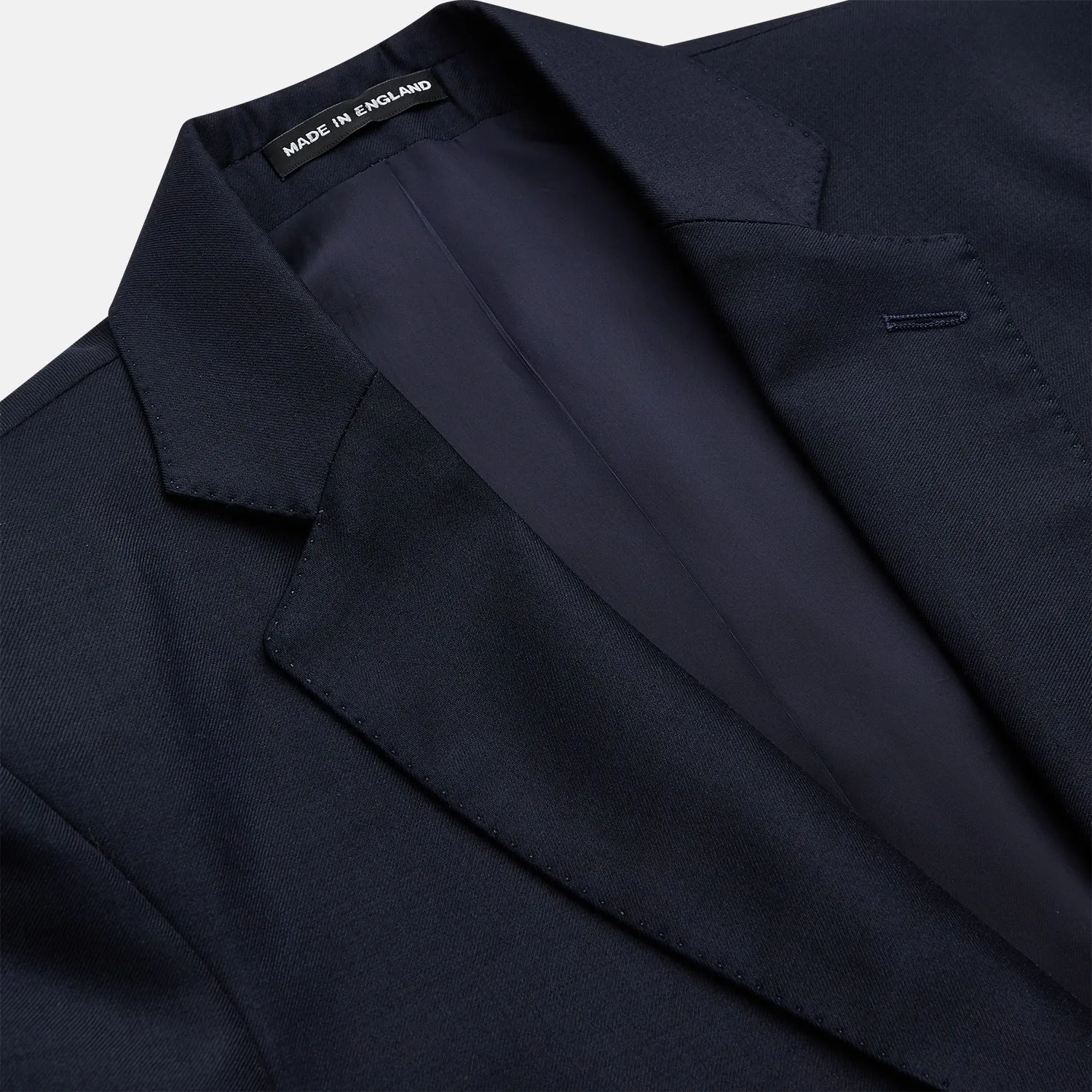 Navy Plain Wool Single Breasted Blazer sold by Turnbull & Asser product image thumbnail 2