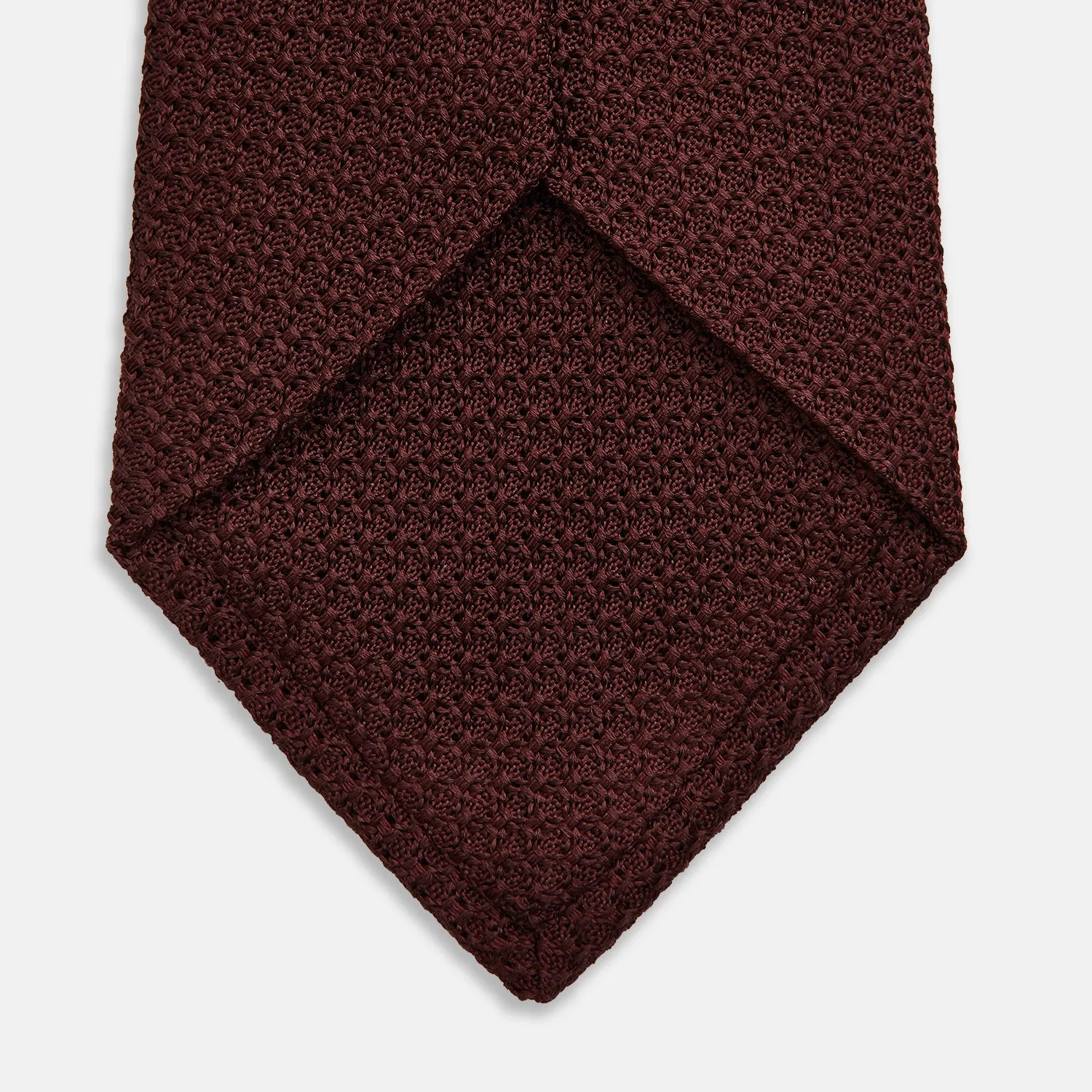 Dark Red Knitted Tie sold by Turnbull & Asser product image thumbnail 4