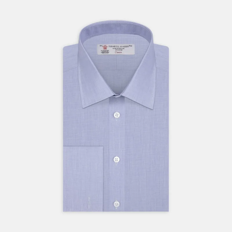 Light Blue End-on-End Shirt with T&A Collar and Double Cuffs sold by Turnbull & Asser